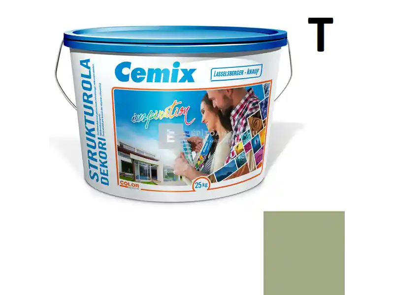 Ajánlat Cemix 2704 StrukturOLA Dekor diszperziós vékonyvakolat, dörzsölt 2 mm 4519 green 25 kg