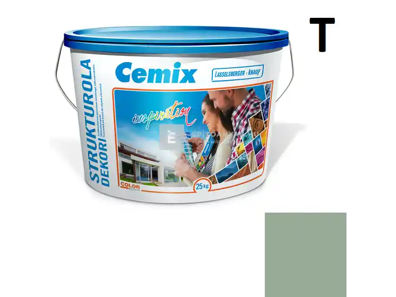 Cemix 2704 StrukturOLA Dekor diszperziós vékonyvakolat, dörzsölt 2 mm 4529 green 25 kg Rendeld meg most