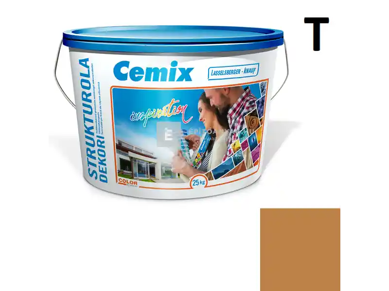 Biztonságos fizetés Cemix 2704 StrukturOLA Dekor diszperziós vékonyvakolat, dörzsölt 2 mm 6169 intense 25 kg