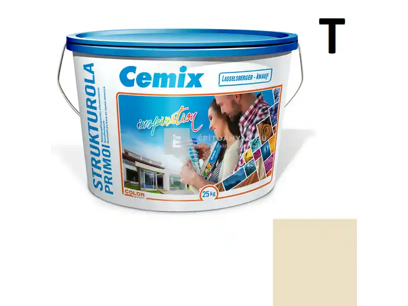 Végkiárusítás Cemix 2703 StrukturOLA Primo diszperziós vékonyvakolat, kapart 1,5 mm 4311 orange 25 kg