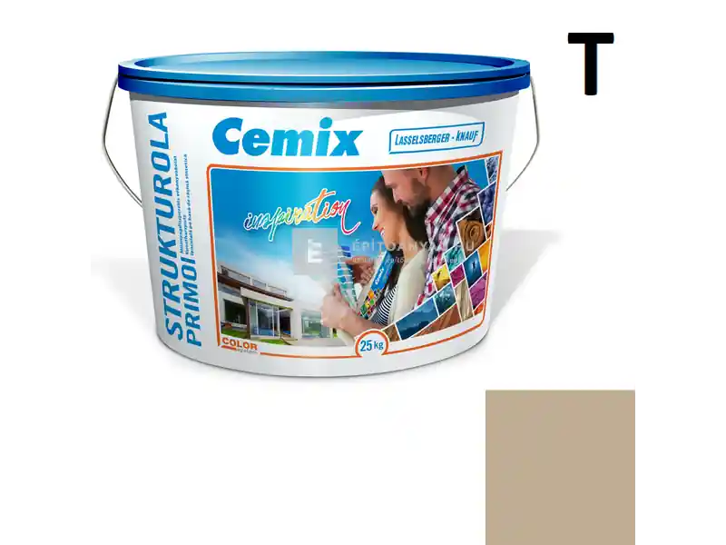 Ajánlat Cemix 2703 StrukturOLA Primo diszperziós vékonyvakolat, kapart 1,5 mm 4937 brown 25 kg