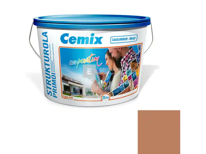 Cemix 2703 StrukturOLA Primo diszperziós vékonyvakolat, kapart 1,5 mm 4967 brown 25 kg Szuper akció