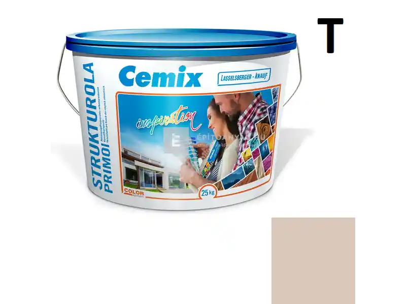 Cemix 2703 StrukturOLA Primo diszperziós vékonyvakolat, kapart 1,5 mm 5121 rusty 25 kg Árengedmény