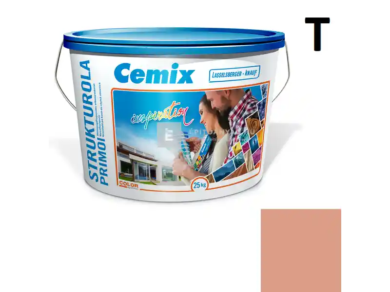 Végkiárusítás Cemix 2703 StrukturOLA Primo diszperziós vékonyvakolat, kapart 1,5 mm 6325 intense 25 kg