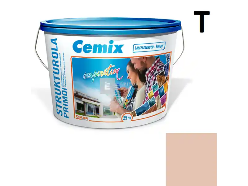 Cemix 2703 StrukturOLA Primo diszperziós vékonyvakolat, kapart 1,5 mm 6323 intense 25 kg Végkiárusítás