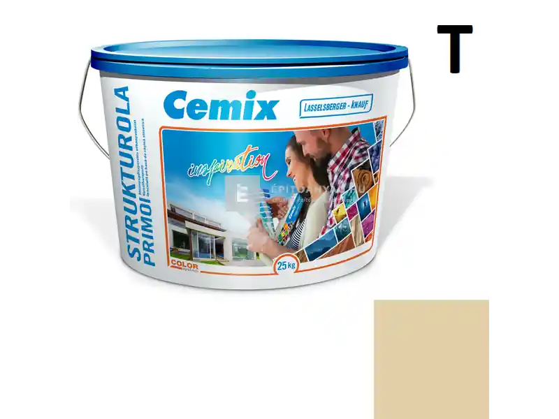 Nézd meg most Cemix 2703 StrukturOLA Primo diszperziós vékonyvakolat, dörzsölt 2 mm 4331 orange 25 kg