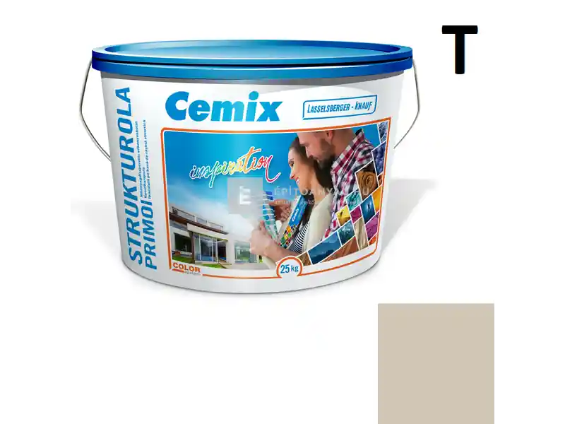 Cemix 2703 StrukturOLA Primo diszperziós vékonyvakolat, dörzsölt 2 mm 4983 brown 25 kg Biztonságos fizetés