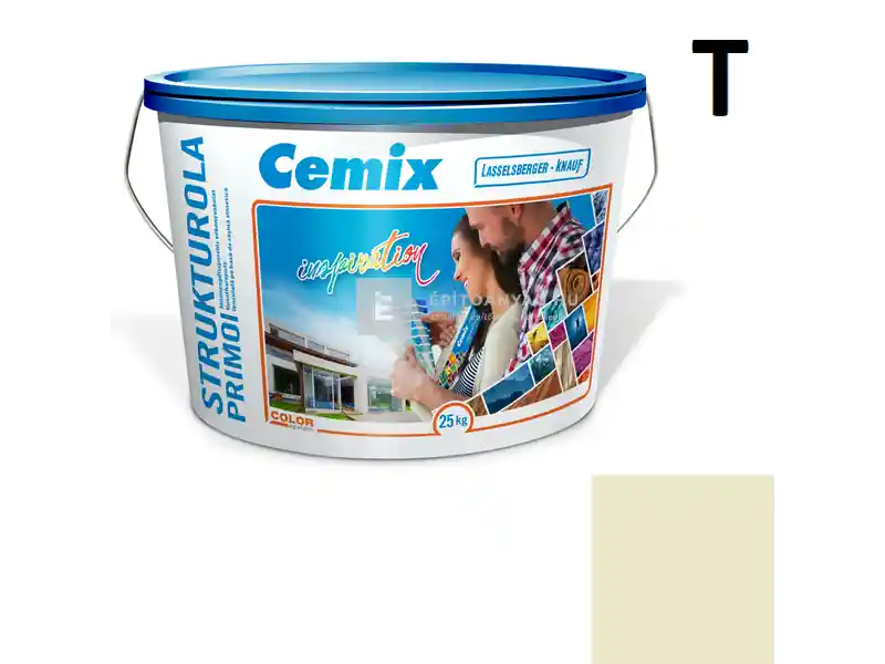 Azonnal elérhető Cemix 2703 StrukturOLA Primo diszperziós vékonyvakolat, dörzsölt 2 mm 6111 intense 25 kg