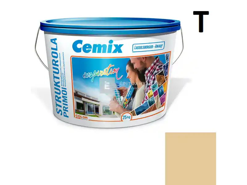 Cemix 2703 StrukturOLA Primo diszperziós vékonyvakolat, dörzsölt 2 mm 6163 intense 25 kg Korlátozott ajánlat