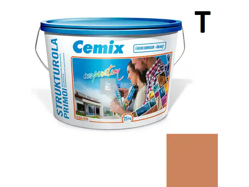 Cemix 2703 StrukturOLA Primo diszperziós vékonyvakolat, dörzsölt 2 mm 6319 intense 25 kg Akciós ár