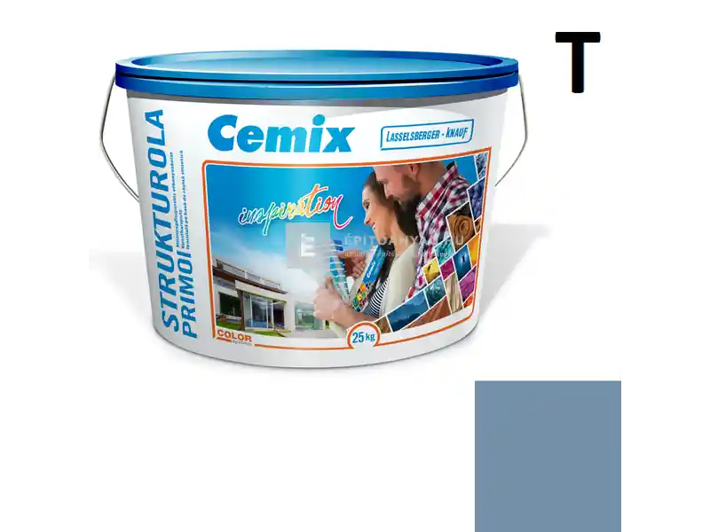 Cemix 2703 StrukturOLA Primo diszperziós vékonyvakolat, dörzsölt 2 mm 6747 intense 25 kg Gyors szállítás