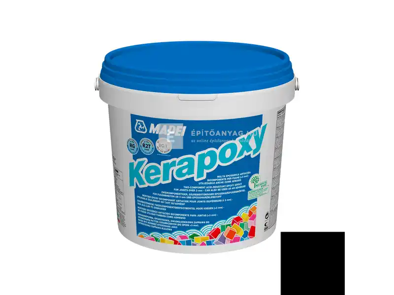 Mapei Kerapoxy ragasztó és fugázó R2T RG 120 fekete 10 kg Gyors szállítás