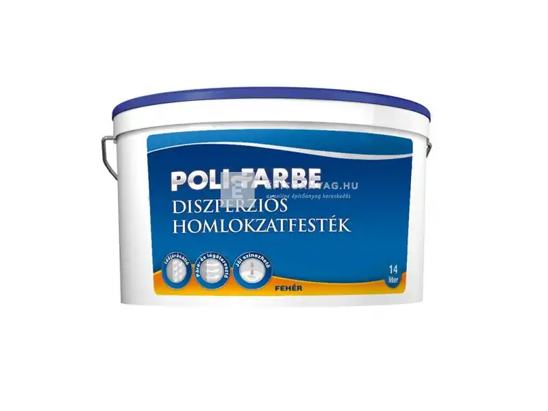 Ajánlat Poli-Farbe diszperziós fal- és mennyezetfesték fehér 14 l
