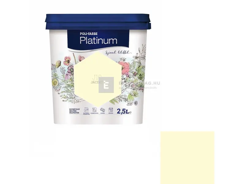 Biztonságos vásárlás Poli-Farbe Platinum beltéri falfesték J10 jácint 2,5 l