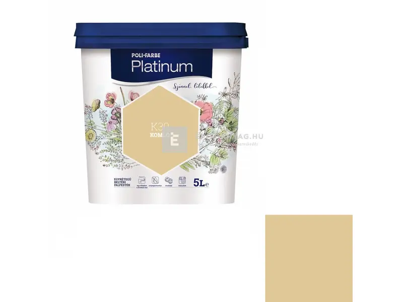 Akció Poli-Farbe Platinum beltéri falfesték K30 komló 5 l