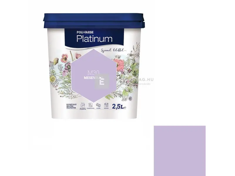 Poli-Farbe Platinum beltéri falfesték M30 mesevirág 2,5 l Rendeld meg most