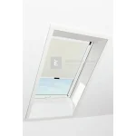 Roto Designo ZRV R6/R8 74x140 cm, bézs fényzáró roló, fehér profilokkal Szezonális akció