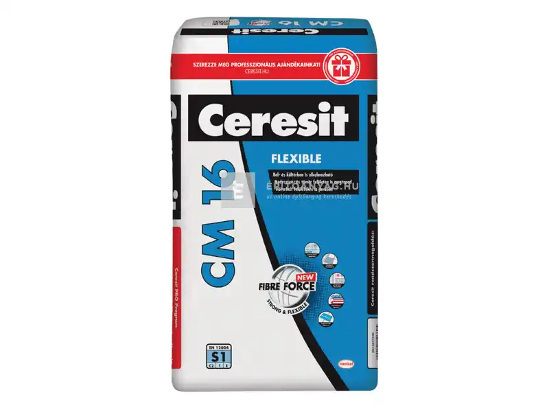 Azonnali szállítás Henkel Ceresit CM 16 flexibilis burkolatragasztó C2TES1, gres lapokhoz 25 kg