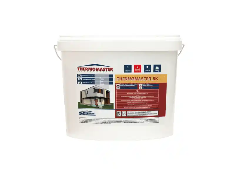 Masterplast Thermomaster szilikon vékonyvakolat, gördülőszemcsés 2 mm fehér 25 kg Kedvezményes ár