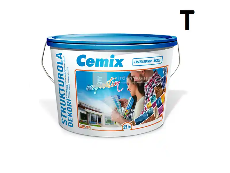 Cemix 2704 StrukturOLA Dekor diszperziós vékonyvakolat, kapart 1,5 mm 4001 white 25 kg Csak ma