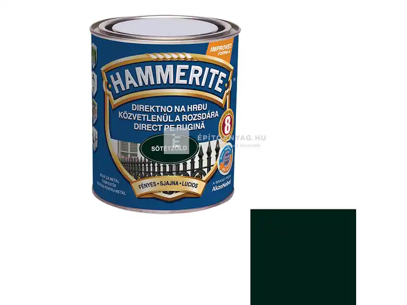 Hammerite Közvetlenül a Rozsdára fényes sötétzöld 0,75 l Ajánlat