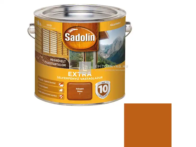 Sadolin Extra kültéri vastaglazúr selyemfényű mahagóni 2,5 l Vásárlói kedvenc