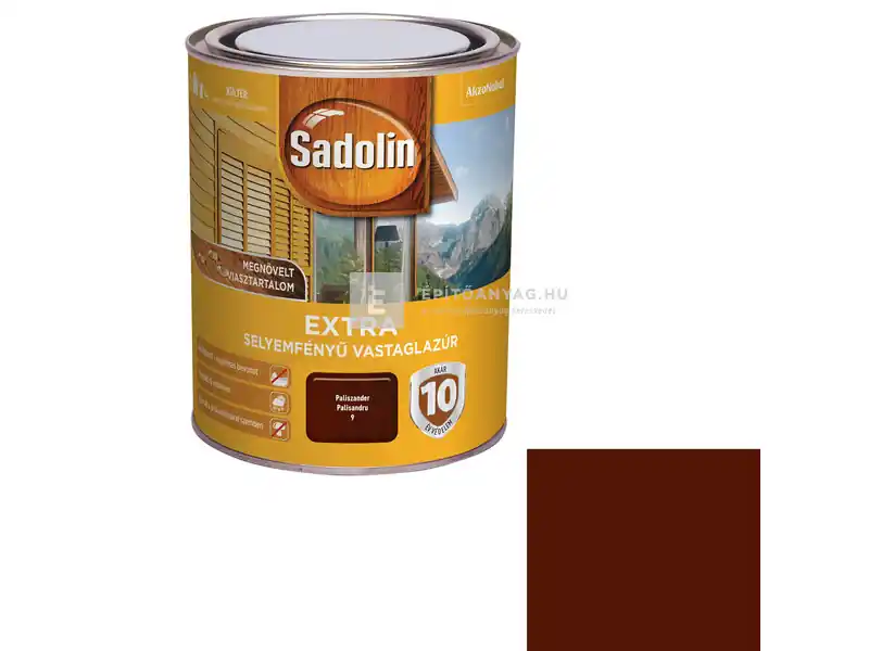 Sadolin Extra kültéri vastaglazúr selyemfényű paliszander 0,75 l Utolsó esély