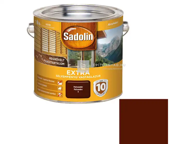 Nézd meg most Sadolin Extra kültéri vastaglazúr selyemfényű paliszander 2,5 l