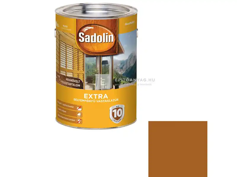 Biztonságos fizetés Sadolin Extra kültéri vastaglazúr selyemfényű rusztikus tölgy 5 l