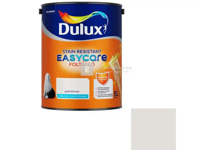 Dulux EasyCare matt, foltálló beltéri falfesték gyémánt por 5 l Szuper akció