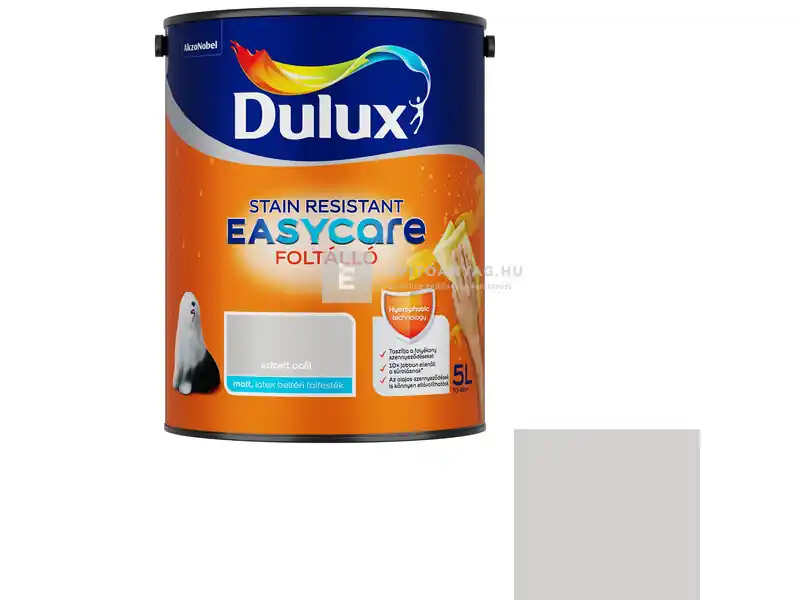 Dulux EasyCare matt, foltálló beltéri falfesték edzett acél 5 l Olcsó