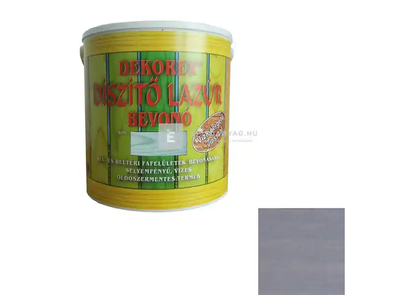 Dekorex vékonylazúr RAL 7040 szürke 2,5 kg Kedvezményes ár