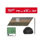 Expressz kézbesítés Milwaukee D-fejű szerkezetépítő szeg szegbelövőhöz 34° SC1 75 mm, 2200 db