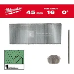 Biztonságos fizetés Milwaukee fej nélküli finiselő szeg szegbelövőhöz, galvanizált, 1,6x45 mm, 0°, SC1, 2500 db