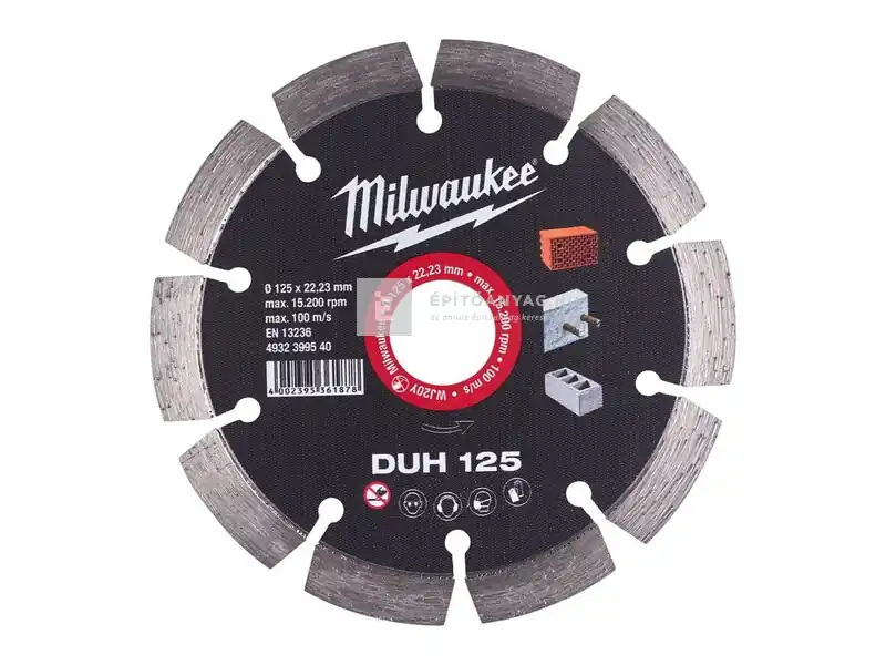 Milwaukee DUH 125 gyémánt vágókorong 125 mm Különleges ajánlat