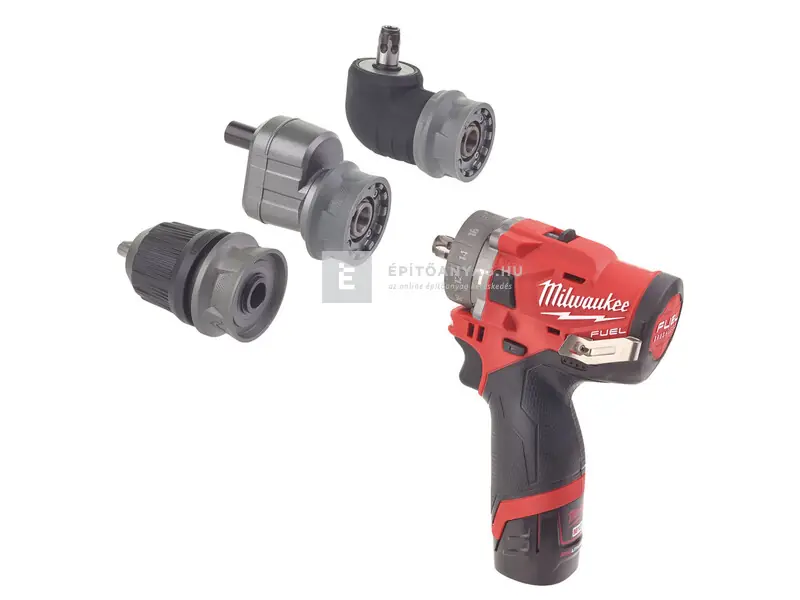 Milwaukee M12FPDXKIT-202X cserélhető tokmányú ütvefúró-csavarozó három fejjel Különleges ajánlat