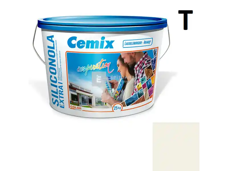 Cemix 2737 SiliconOLA Extra szilikon vékonyvakolat, kapart 1,5 mm 4111 cream 25 kg Gyors szállítás