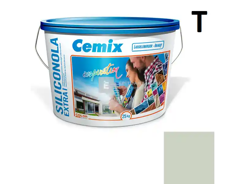 Cemix 2737 SiliconOLA Extra szilikon vékonyvakolat, kapart 1,5 mm 4523 green 25 kg Árcsökkenés