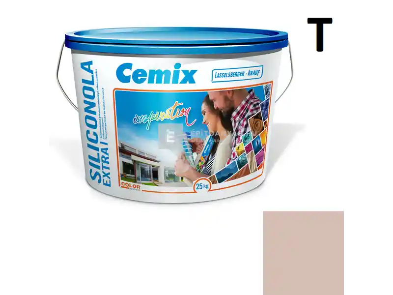 Árengedmény Cemix 2737 SiliconOLA Extra szilikon vékonyvakolat, kapart 1,5 mm 5123 rock 25 kg