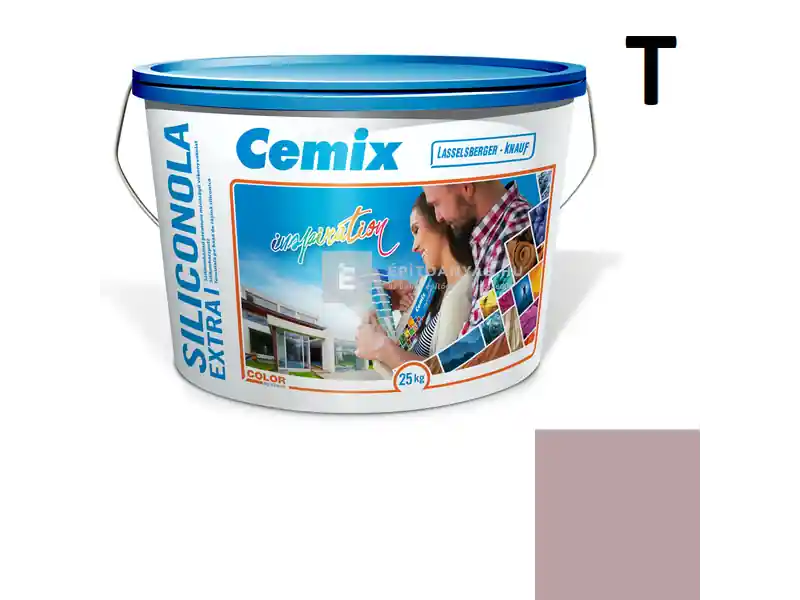 Cemix 2737 SiliconOLA Extra szilikon vékonyvakolat, dörzsölt 2 mm 5167 rusty 25 kg Prémium