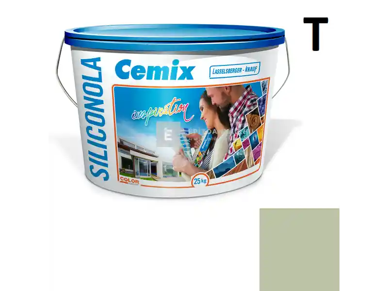 Szezonális akció Cemix 2733 SiliconOLA szilikon vékonyvakolat, kapart 2 mm 4515 green 25 kg
