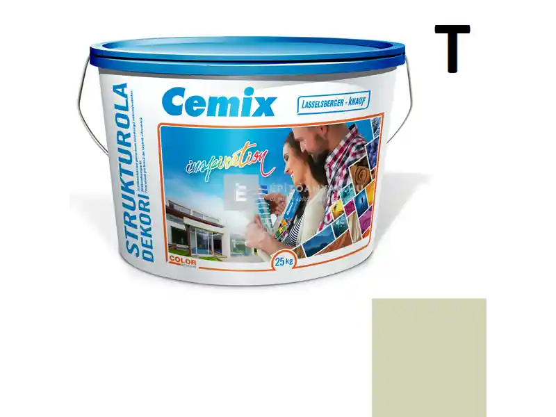 Bestseller Cemix 2704 StrukturOLA Dekor diszperziós vékonyvakolat, kapart 1,5 mm 4513 green 25 kg