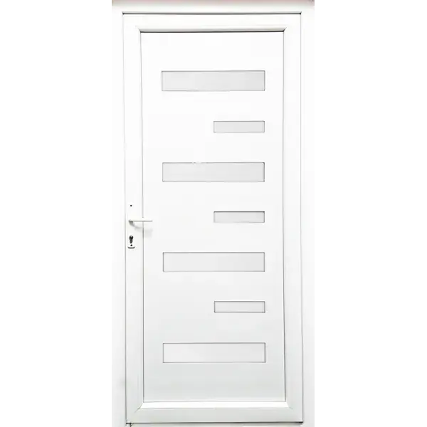 Outlet Larata Rio 98x208cm műanyag, fehér bejárati ajtó, jobbos