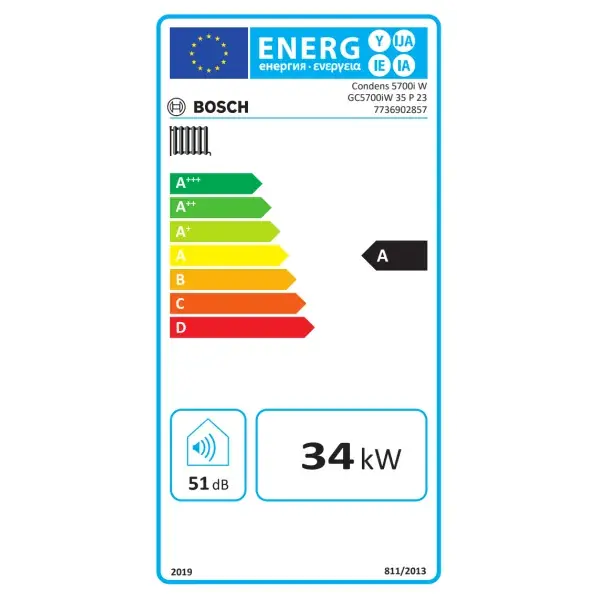 Népszerű Bosch Condens 5700i W GC5700iW 35 P 23 kondenzációs fali fűtő gázkazán