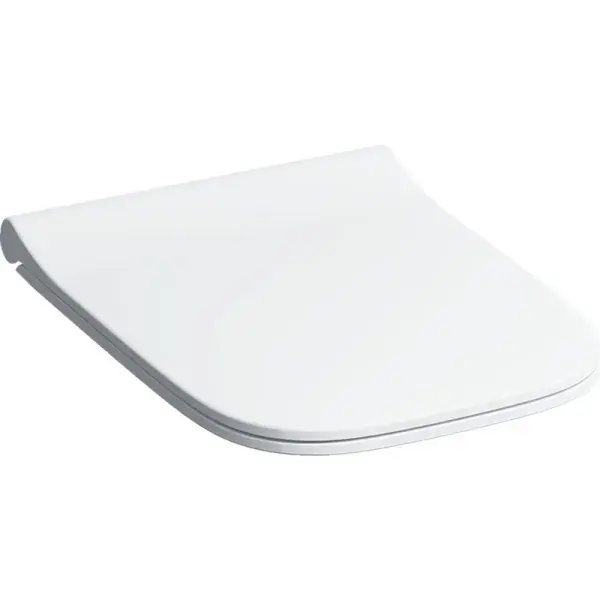 Geberit Smyle Square WC-ülőke, keskeny dizájn, sandwich kivitelű: SoftClosing=Igen, Gyorskioldó csuklópántok=Nem, Rögzítés=Felső, Fehér / Fénylő Különleges ajánlat
