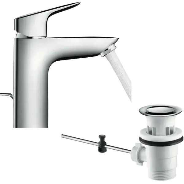 Népszerű Hansgrohe Logis mosdócsaptelep 100 fém automata leeresztővel