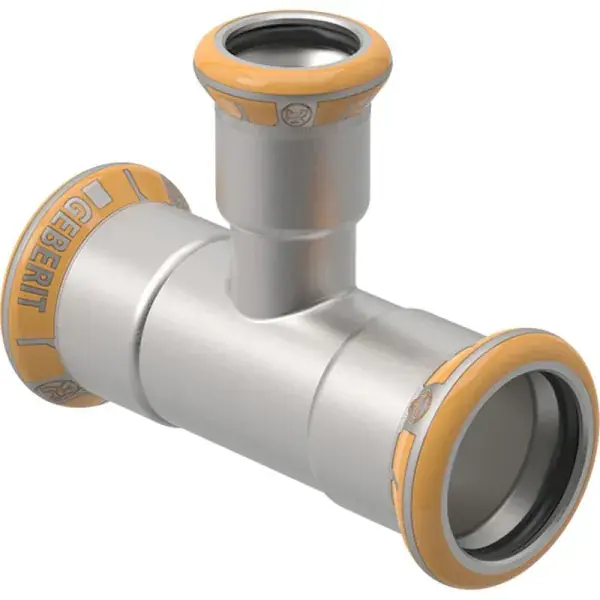 Újdonság Geberit Mapress Therm szűkített T-idom: d=35mm, d1=15mm, d2=35mm