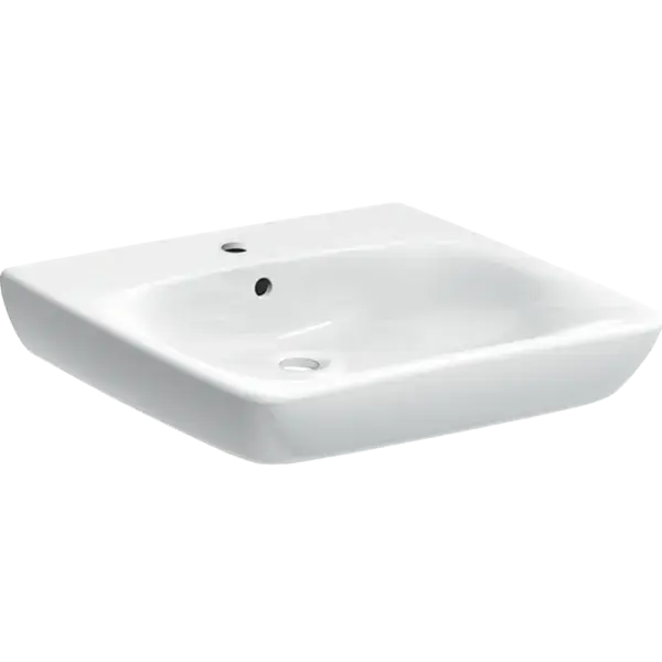 Exkluzív ajánlat Geberit Selnova Comfort akadálymentes kerámia mosdó 55cm, túlfolyóval, fehér