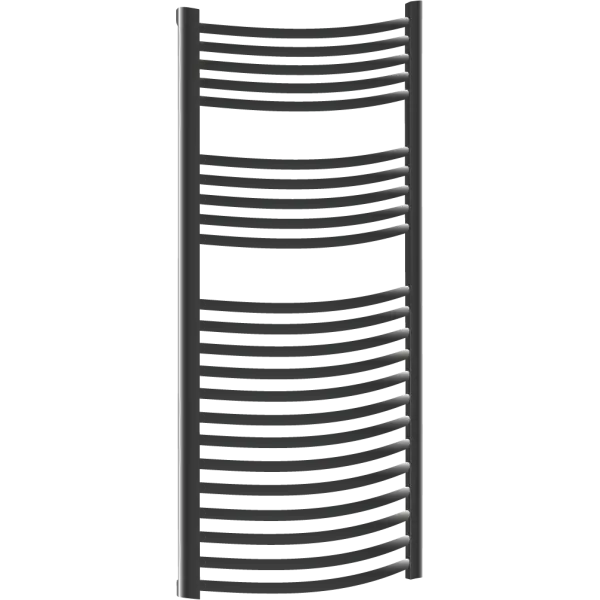 Kiárusítás Energy íves törölközőszárító radiátor, fekete, 500x1200