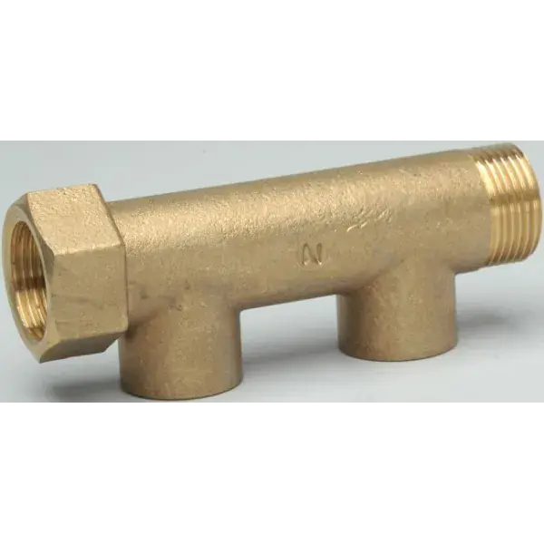 Sárgaréz padlófűtés osztó 3/4"x1/2" BM 2 ág Bestseller